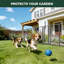 Clôture de jardin d'extérieur pour la cour de change - H 32 po x H 18,2 pi (L) barrière en métal robuste pour chien, clôture pour chien sans creusage, 8 panneaux, argent-125783434-125783429-125783436