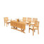 Hari Outdoor 6 - Piece Teak Dining Set