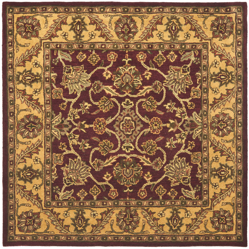 Santoyo Hand Tufted Wool Oriental Rug, Square 6'