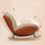 Chaise berçante moderne avec repose-pieds-111645345