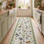 Tapis de couloir fleuri à motif de chat mignon, antidérapant, lavable, doux, à poils courts-311620674-311620675