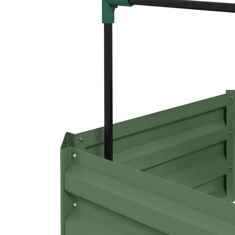 Shanav Raised Garden Bed, Green, 73.6" H x 19.2" W