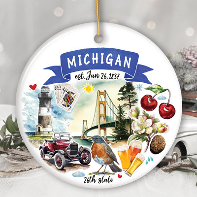 Ornement artistique en forme de fête du Michigan