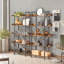 Industrial 5 Tier Bookcase Storage Shelf Unit Living Room Furniture
