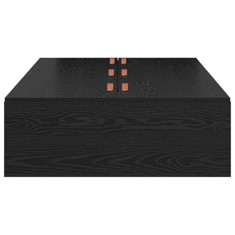 Vidaxl Storage Bed Frame, Black Oak, 80 x 200cm