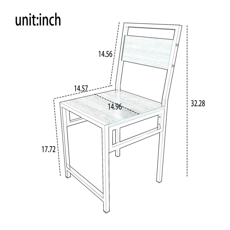 Ensemble de table de salle à manger industrielle avec 2 chaises, petite table de cuisine carrée avec support de rangement pour petit appartement