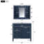 Modern Bathroom Storage Vanity Set With Door, 3 Drawers & Medicine Cabinet-1490184751