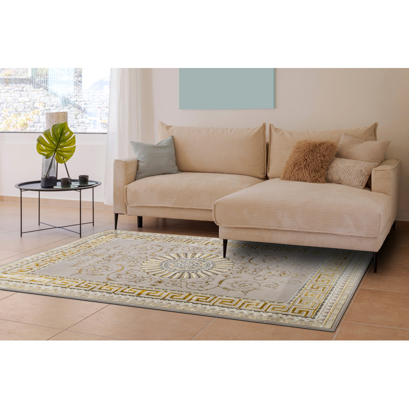 Oriental Area Rug, Rectangle 180 x 270cm, Cream