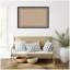 Babillard Kate et Laurel encadré en tissu avec bordure festonnée blanche en lin imprimé contemporain pour une utilisation comme tableau de vision ou organisation murale-132945340-132945342