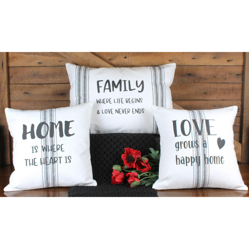 Coton - Coussin décoratif réversible imprimé en coton blanc et noir, Blanc / noir, H 14 po x l 20 po, Rectangle