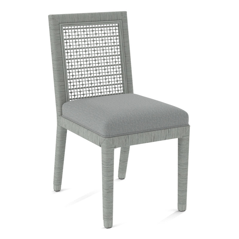 Pine Isle Side Chair, Honey, Beige Performance Fabric; 0851-73