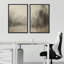 «Tranquil Nature Escape Misty Forest And River Landscape», art mural moderne, œuvre d'art, minimaliste, 2 pièces-98109612-98109614