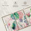 Ensemble de 3 pièces florales et botaniques avec jolies fleurs tropicales sur toile-67984806