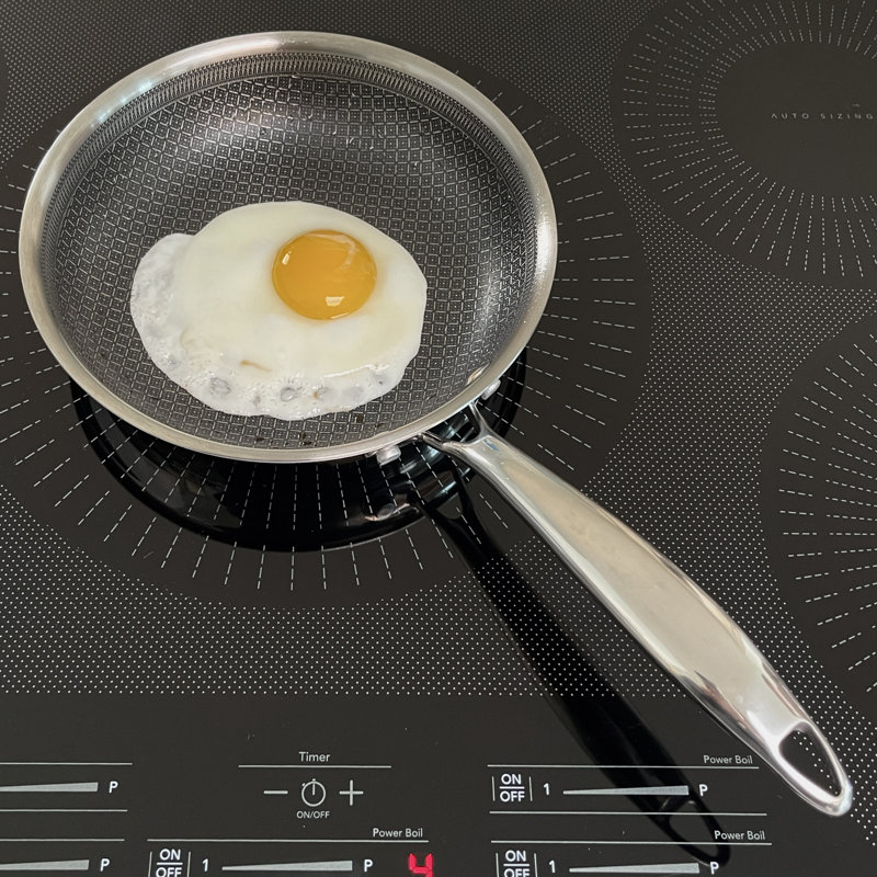 8-Inch Stainless Steel Nonstick Frying Pan with Lid