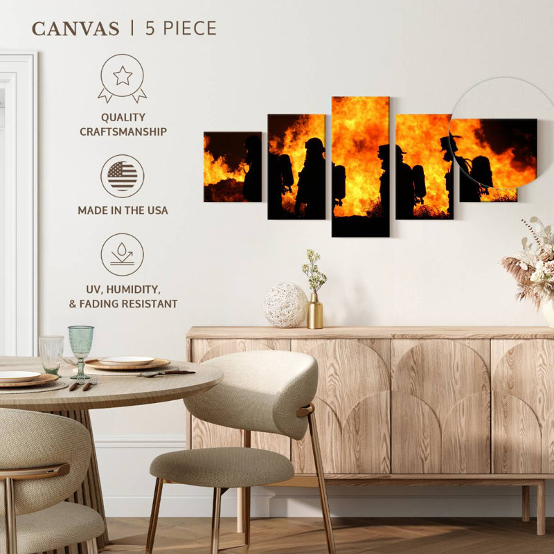 Firefighters, 24" H x 55" W