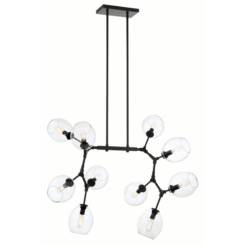 Jennica 10 - Light Dimmable Chandelier, Matte Black