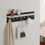 Popy Wall Mounted Floating Shelf with 7 Coat Hanger Hooks-671239207