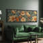 «Abstract Botanical Floral Elegance», reproduction d'art rétro encadrée sur toile-98041996-111568204