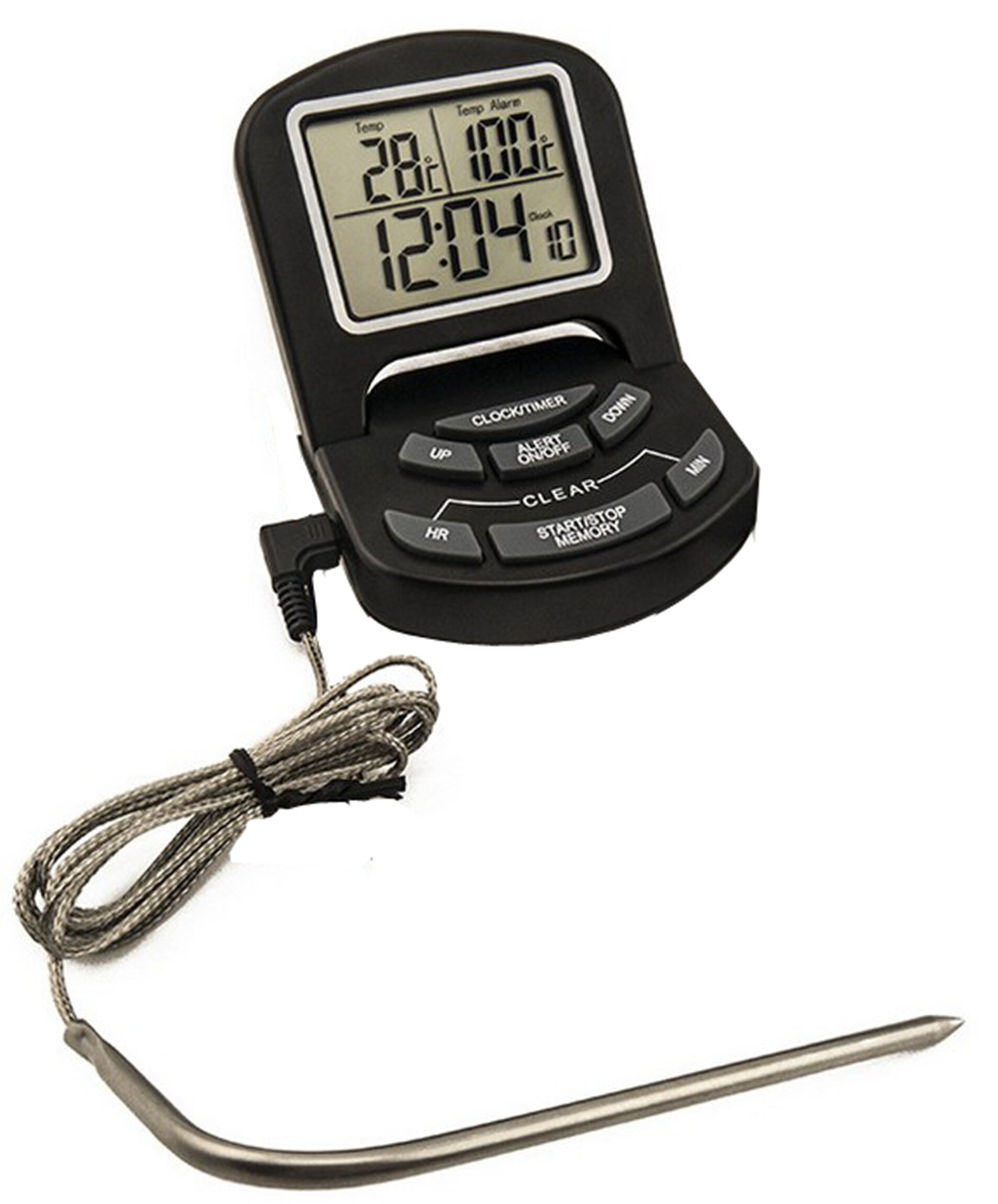 FixtureDisplays Sonde de thermomètre à viande numérique pour barbecue,  four, barbecue et fumoir avec alarme minuterie Fixturedisplays 16810 -  Wayfair Canada