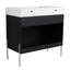 Meuble-lavabo de 36 po avec lavabo en résine et construction en chêne foncé - caractéristique autoportante moderne-1322174732