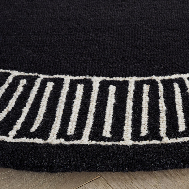 Metro 465 Hand Tufted 80% Wool; 20% Cotton Geometric Rug, Round 6'