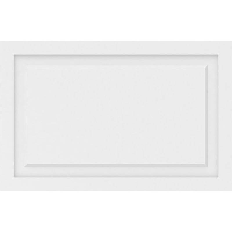 Panneau mural Harrison 3D en blanc, H 22 po x l 34 po x P 0,63 po