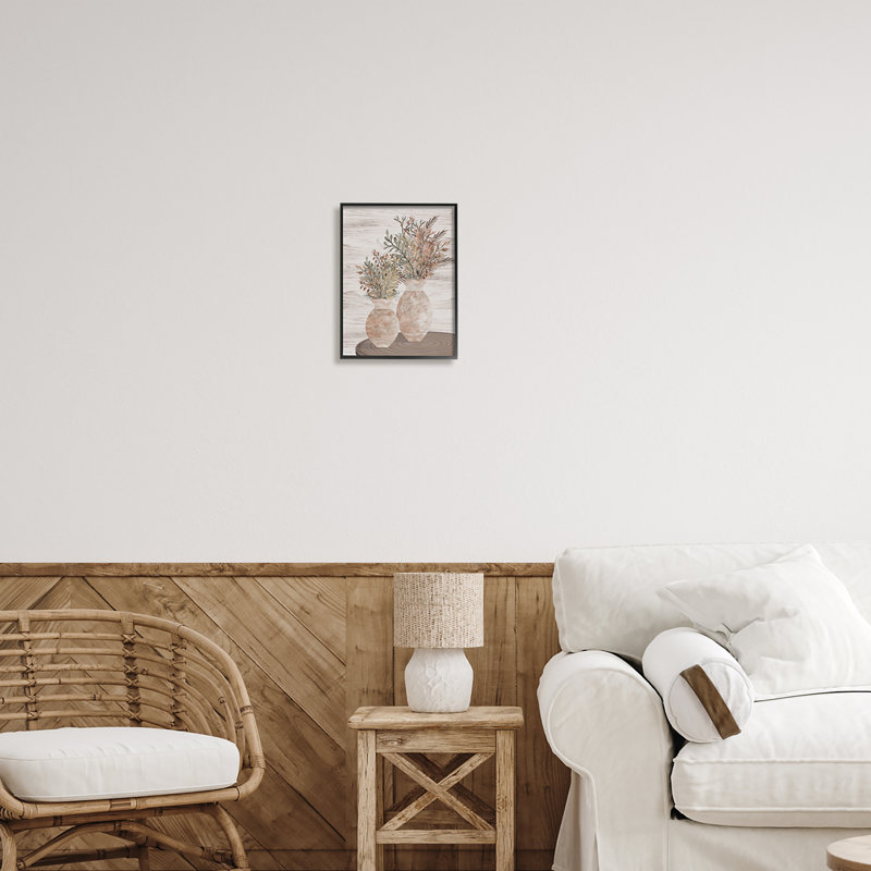 Bb-190-Modern Farmhouse Blooms, H 14 po x l 11 po x P 1,5 po, Giclée encadrée noir minuit