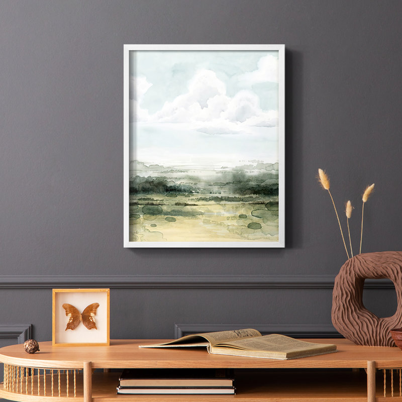 «Valley Highlight II», reproduction encadrée - bois massif, H 28 po x l 22 po, Blanc