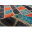 Tapis de zone en laine foncé/orange 4 pi 7 po x 6 pi 11 po à la main one-of-kind-noué la 2010 kosak Romig