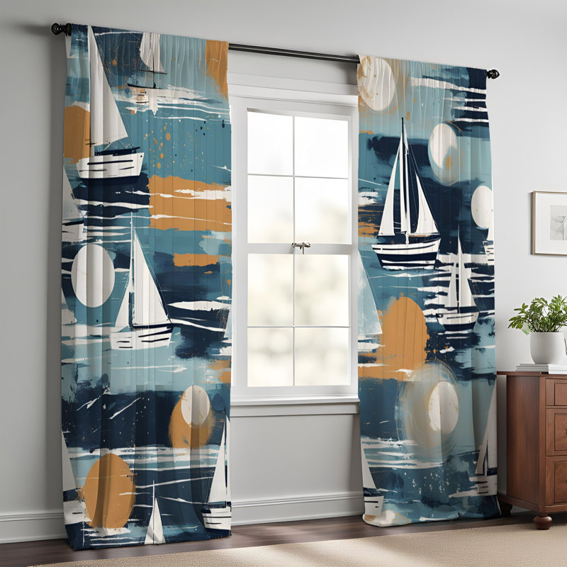 Paire de rideaux semi-transparents en polyester Dunevant, L 20 po x L 52 po