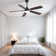 52 Inch Ceiling Fan with Dimmable LED Light and Remote – Modern Quiet DC Motor, 6-Speed, Reversible Dual-Colour Blades, Adjustable Colour Temperature – Bedroom & Living Room Ceiling Fan