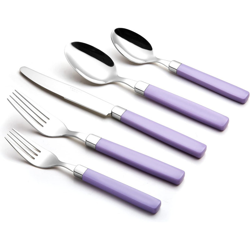 20 Pieces Stainless Steel Flatware/Cutlery Set - Color Handles