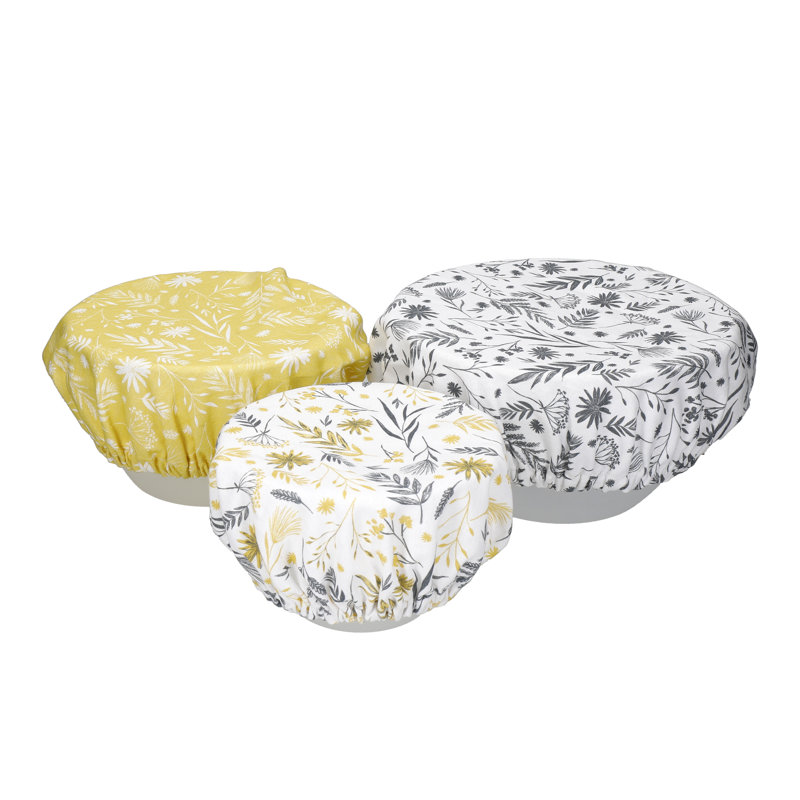 Natural Elements Set of 3 Organic Cotton Stretchy Lids for Bowls