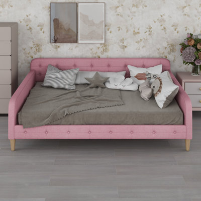 Upholstered Daybed With Support Legs