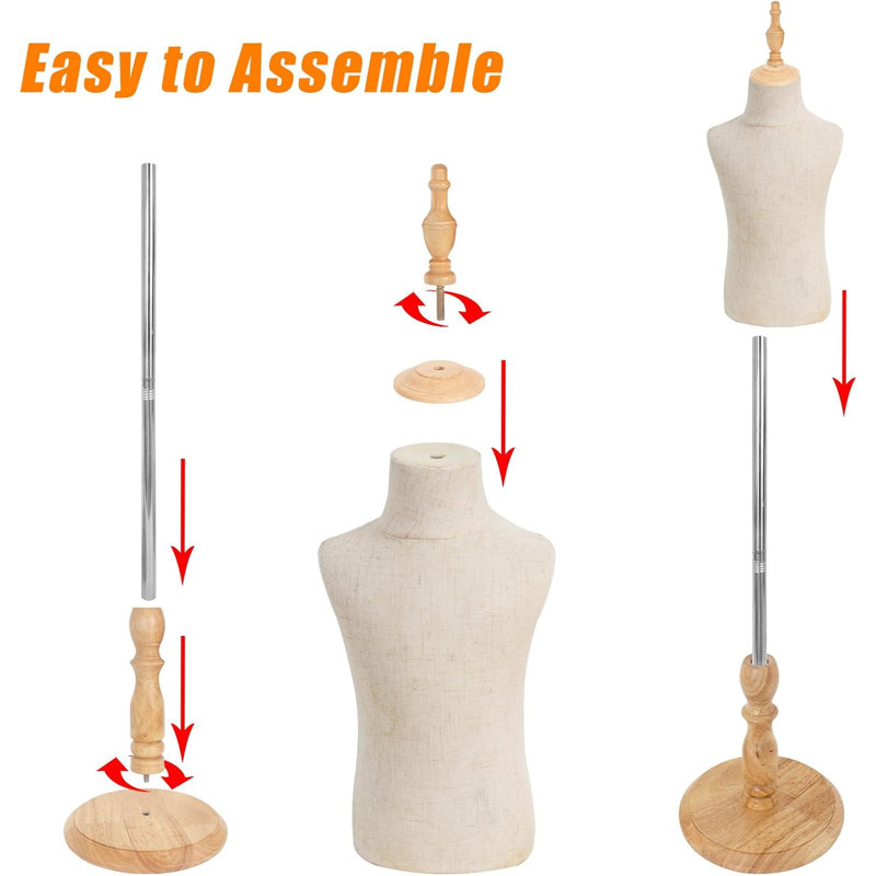 Child Mannequin, Adjustable Kids Toddler for Apparel Scarf Window Shop Display, 6-7 Years Old