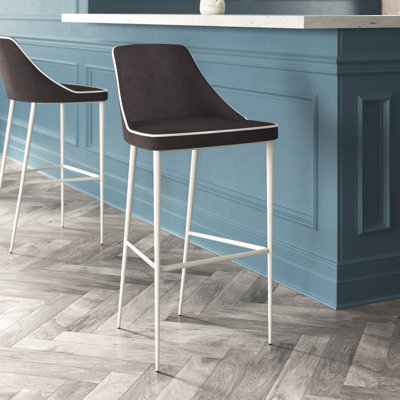 Schiller Upholstered Counter Stool with Metal Frame