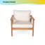 Chaise longue d'extérieur Mid-Century moderne - Structure en bois de teck massif avec coussins en polyester résistant aux intempéries - Patio, jardin ou balcon