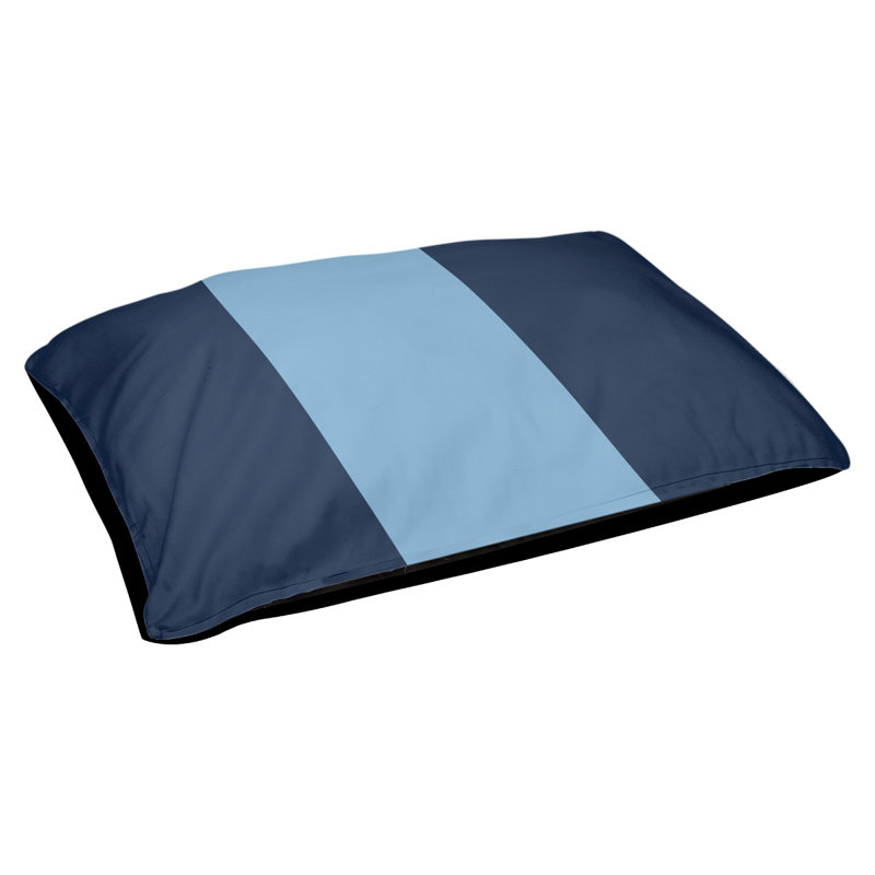 Coussin d'extérieur pour chien Florida Tribe, Moyen (l 28 po x P 18 po x H 6 po), Bleu marine / bleu bébé / bleu marine