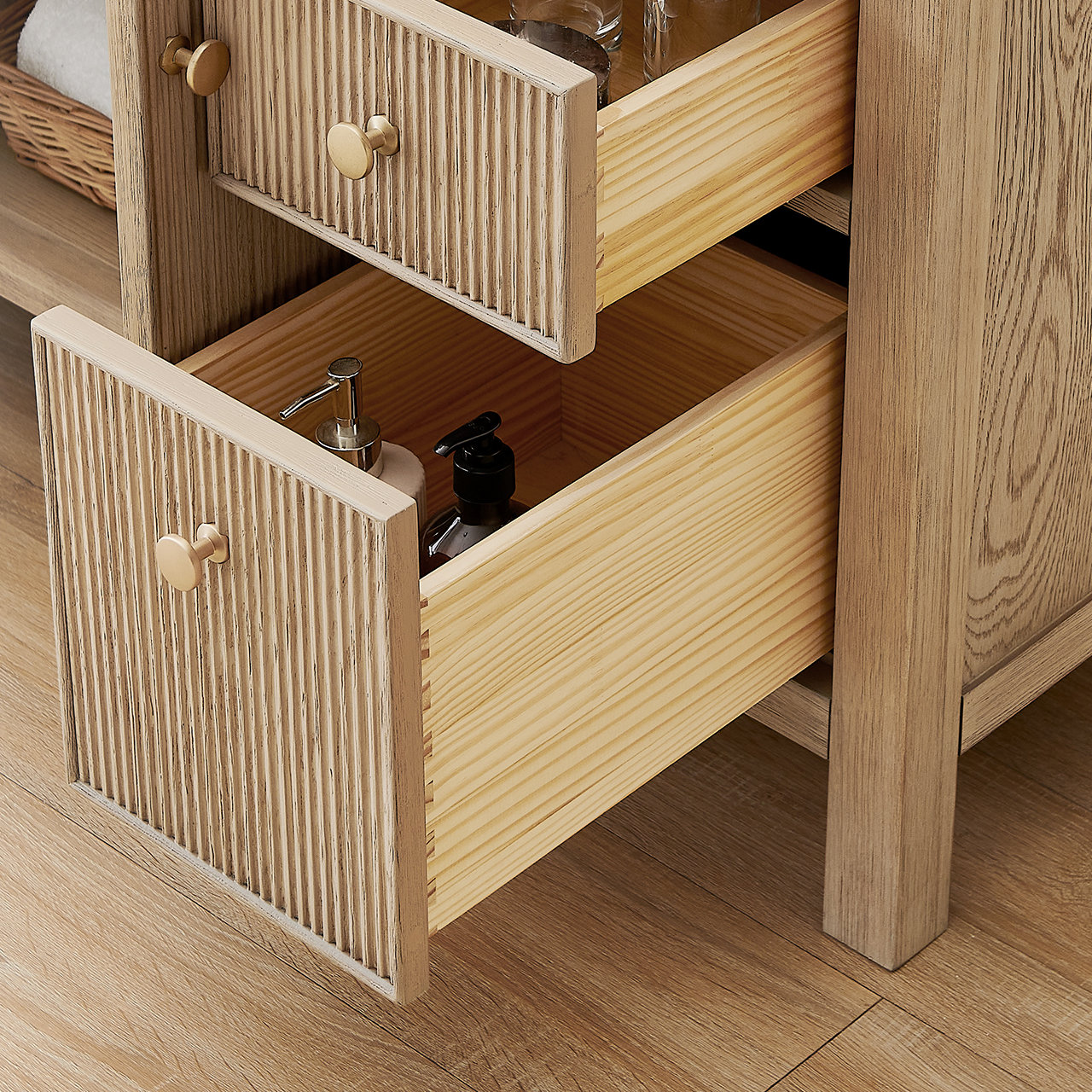 Lala 48" Single Bathroom Vanity, Nature Oak