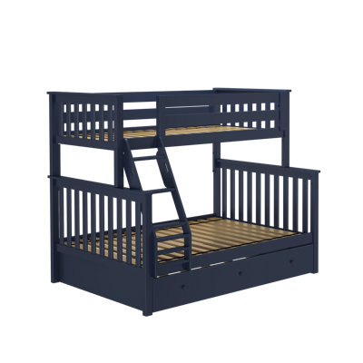 Lit superposé standard en bois massif avec lit gigogne Ravenwood par Sunside Sails