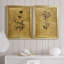 Croquis d'or Botanique I - Ensemble de 2 peintures sur toiles-1923579988-1923579984-1982830801