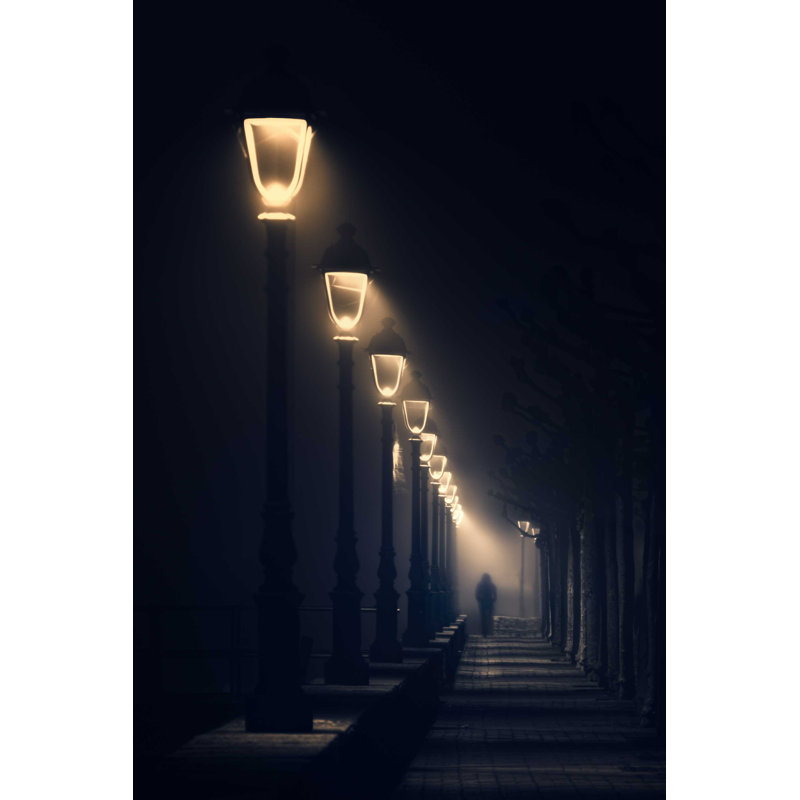 Dark Street - Photographie sur toile tendue, H 18 po x l 12 po