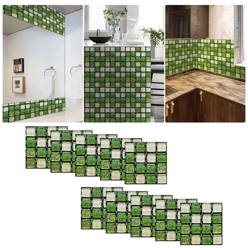 Autocollants muraux auto-adhésifs à carreaux de cristal