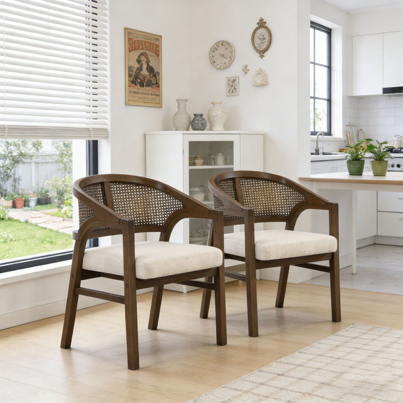 Chaise en bois, Beige, noyer