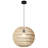 Azie 1 - Light 18" Wide Single Globe Rustic Bohemian  Woven Bamboo/Iron Pendant-712742746