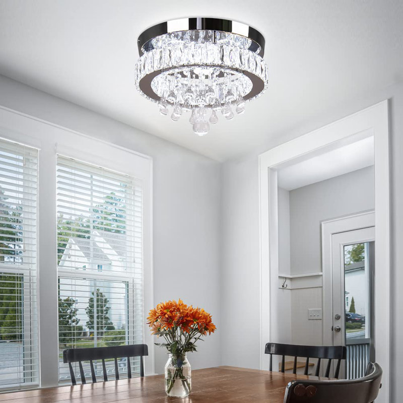 Lustre tambour Ilany, Blanc