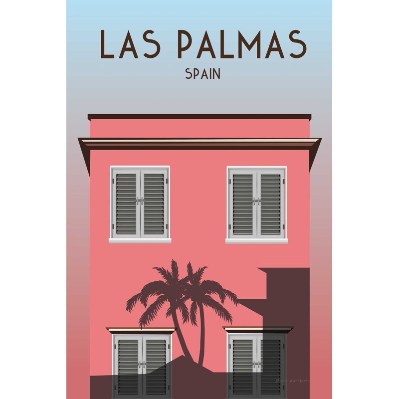 Chara " Las Palmas ", 18" H x 12" W, No, Wrapped Canvas