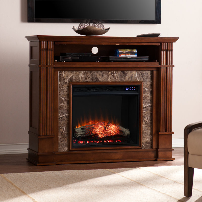 Norcott 48'' W Electric Fireplace, Whiskey Maple