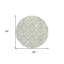 Tapis rond ivoire 8 po