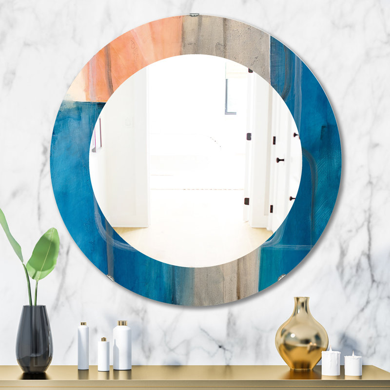 Modern Modern - bleu - miroir moderne, H 31,5 po x l po